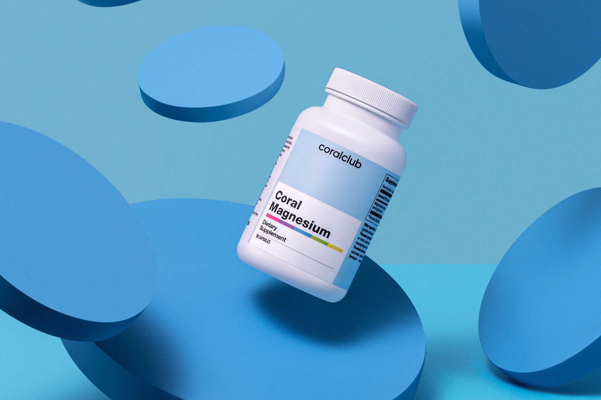 Convenient capsule format of Coral Magnesium alongside elements of peaceful relaxation